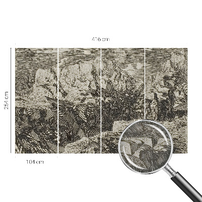 Samolepící fototapeta 3d Horská scenérie