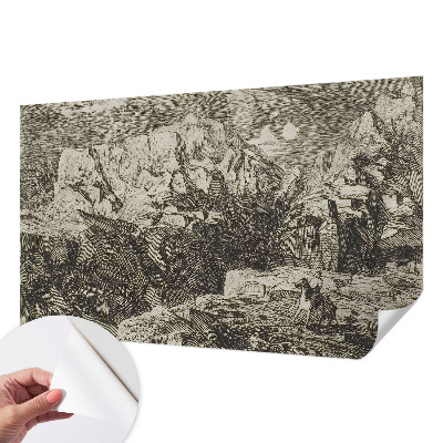 Samolepící fototapeta 3d Horská scenérie
