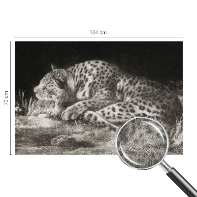 Samolepící fototapeta 3d Leopard odpočívá