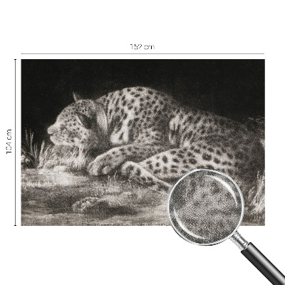Samolepící fototapeta 3d Leopard odpočívá