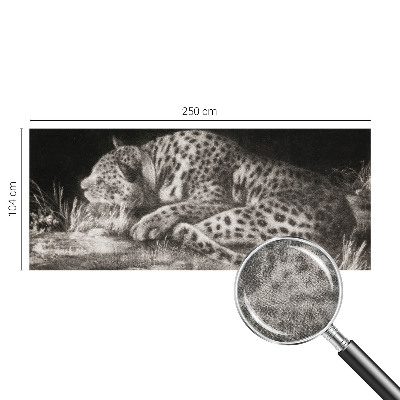 Samolepící fototapeta 3d Leopard odpočívá