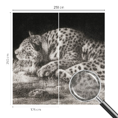 Samolepící fototapeta 3d Leopard odpočívá