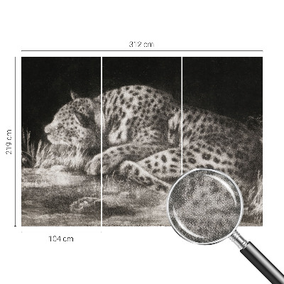Samolepící fototapeta 3d Leopard odpočívá