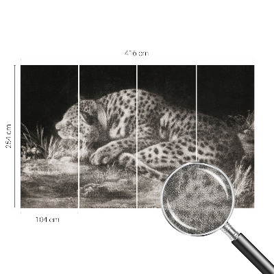 Samolepící fototapeta 3d Leopard odpočívá