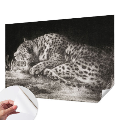 Samolepící fototapeta 3d Leopard odpočívá