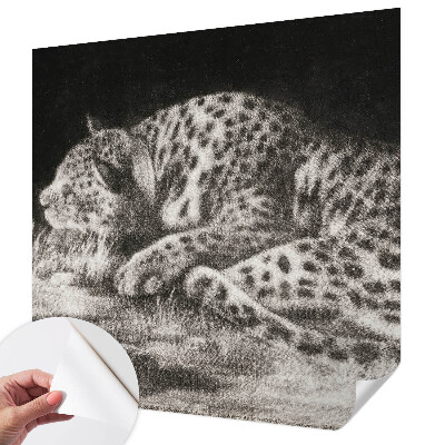 Samolepící fototapeta 3d Leopard odpočívá