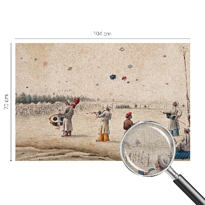Samolepící fototapeta 3D se vzorem vznášejících se draků