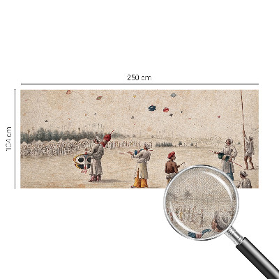 Samolepící fototapeta 3D se vzorem vznášejících se draků