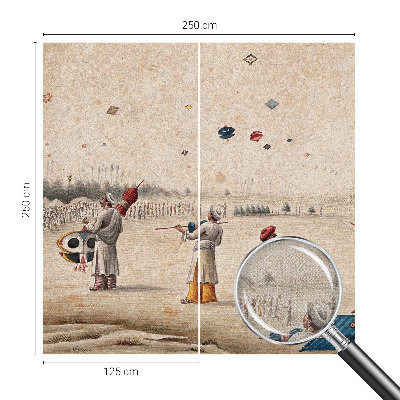 Samolepící fototapeta 3D se vzorem vznášejících se draků