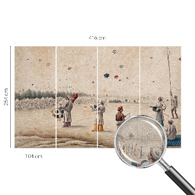 Samolepící fototapeta 3D se vzorem vznášejících se draků