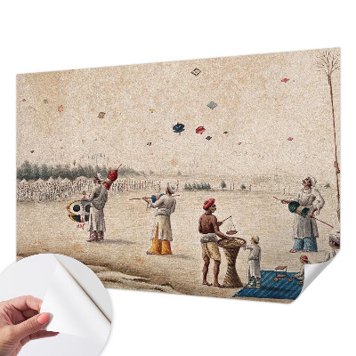 Samolepící fototapeta 3D se vzorem vznášejících se draků