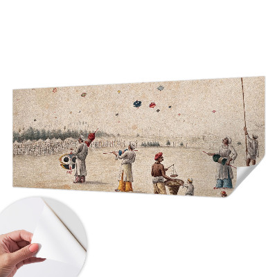 Samolepící fototapeta 3D se vzorem vznášejících se draků