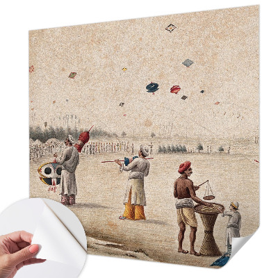Samolepící fototapeta 3D se vzorem vznášejících se draků