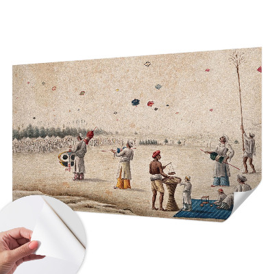 Samolepící fototapeta 3D se vzorem vznášejících se draků