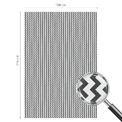 Dekorativní mléčná fólie na sklo Cikcakový vzor