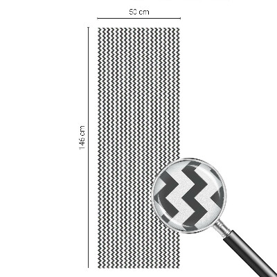 Dekorativní mléčná fólie na sklo Cikcakový vzor