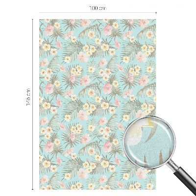 Privátní fólie na okno vitráž Tropický vzor