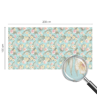 Privátní fólie na okno vitráž Tropický vzor