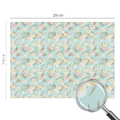 Privátní fólie na okno vitráž Tropický vzor