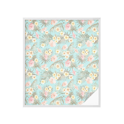 Privátní fólie na okno vitráž Tropický vzor