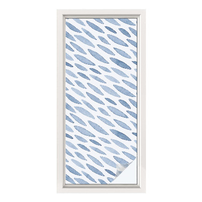 Dekorativní mléčná fólie na sklo Modré tahy