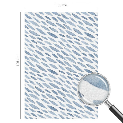 Dekorativní mléčná fólie na sklo Modré tahy