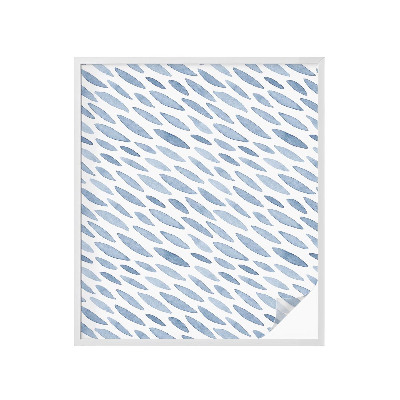 Dekorativní mléčná fólie na sklo Modré tahy