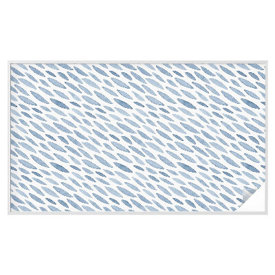 Dekorativní mléčná fólie na sklo Modré tahy