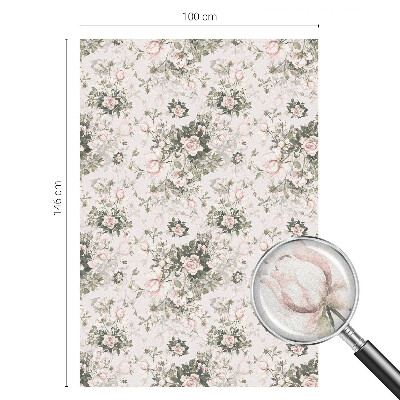 Neprůhledná fólie na sklo dveří Květinová krása