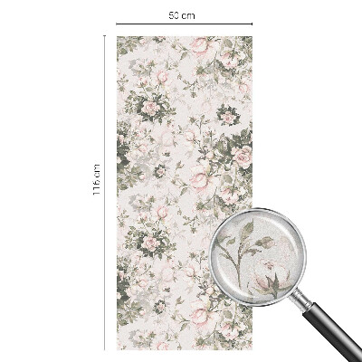 Neprůhledná fólie na sklo dveří Květinová krása