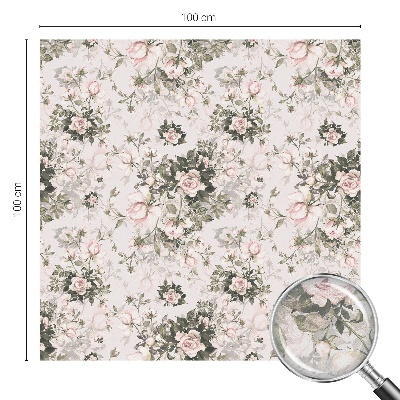 Neprůhledná fólie na sklo dveří Květinová krása