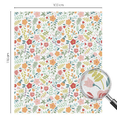 Privátní fólie na okno vitráž Květinový vzor