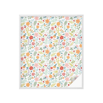 Privátní fólie na okno vitráž Květinový vzor