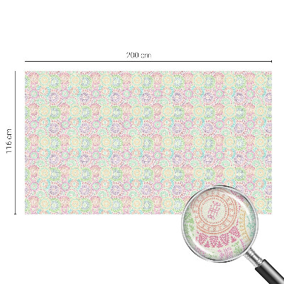 Neprůhledná fólie na sklo dveří Barevné mandaly