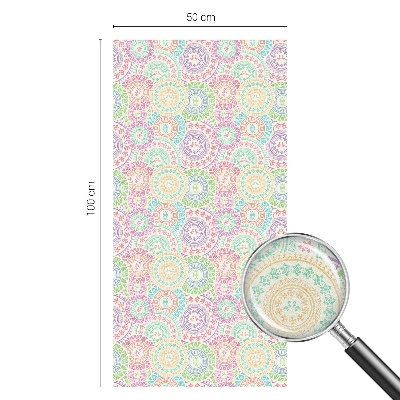 Neprůhledná fólie na sklo dveří Barevné mandaly