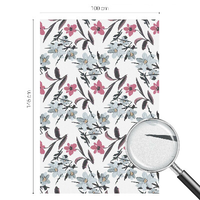 Privátní fólie na okno vitráž Květinový vzor