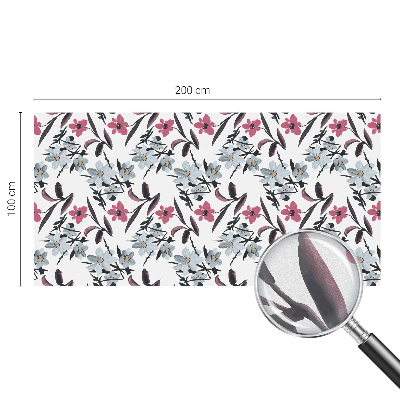 Privátní fólie na okno vitráž Květinový vzor