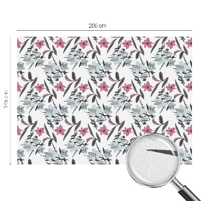 Privátní fólie na okno vitráž Květinový vzor