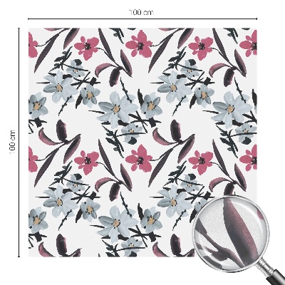 Privátní fólie na okno vitráž Květinový vzor