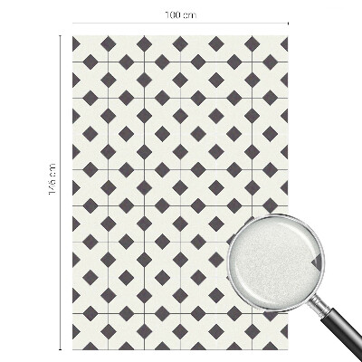 Dekorativní mléčná fólie na sklo Černé a bílé diamanty