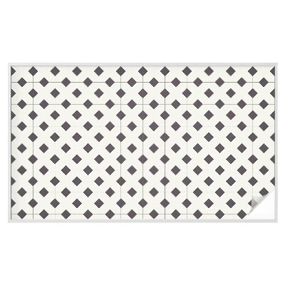 Dekorativní mléčná fólie na sklo Černé a bílé diamanty