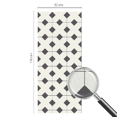 Dekorativní mléčná fólie na sklo Černé a bílé diamanty