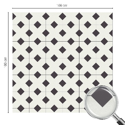 Dekorativní mléčná fólie na sklo Černé a bílé diamanty