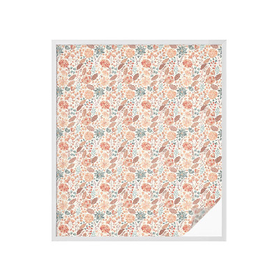 Privátní fólie na okno vitráž Květinové aranžmá