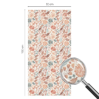 Privátní fólie na okno vitráž Květinové aranžmá