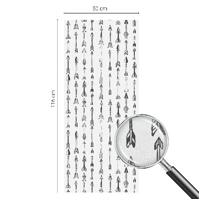 Neprůhledná fólie na sklo dveří Geometrické šipky