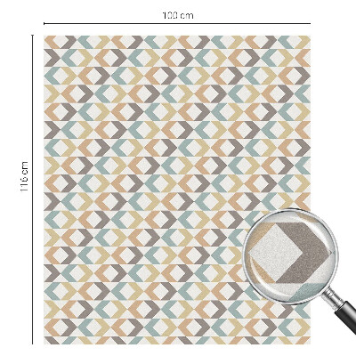 Privátní fólie na okno vitráž Geometrické kosočtverce