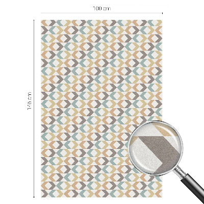 Privátní fólie na okno vitráž Geometrické kosočtverce