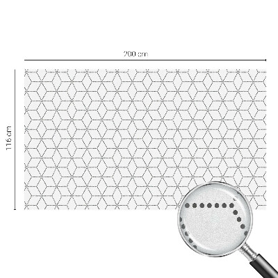 Dekorativní mléčná fólie na sklo Tečkované kosočtverce