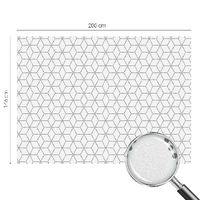 Dekorativní mléčná fólie na sklo Tečkované kosočtverce